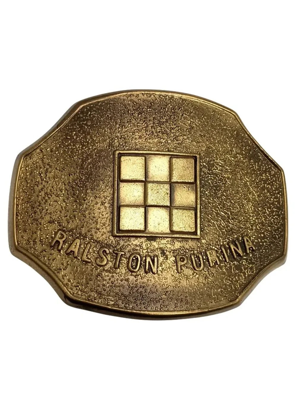 Vintage Ralston Purina Brass Belt Buckle 3